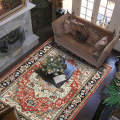 5' 10''x9'  Rust Charcoal Color Hand Knotted Persian 100% Wool Traditional Oriental Rug