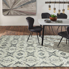 6' x8' 9'' Tone On Tone Gray Color Hand Knotted Indo Oushak  100% Wool Modern & Contemporary Oriental Area Rug