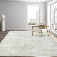 5'10" x 9' Gray Beige Color Hand Knotted Hand Made 100% Wool Modern & Contemporary Oriental Rug