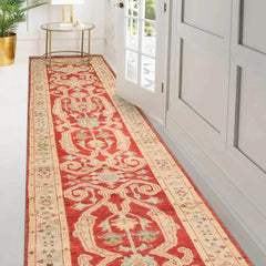 2' 9''x13' 11'' Rust Beige Brown Color Hand Knotted Persian 100% Wool Traditional Oriental Rug