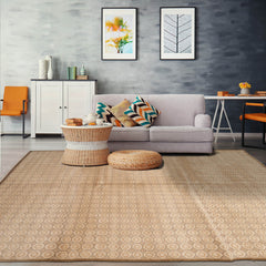 Cathey 6x9 Hand Knotted Tibetan 100% Wool Michaelian & Kohlberg Modern & Contemporary Oriental Area Rug Beige, Tan Color