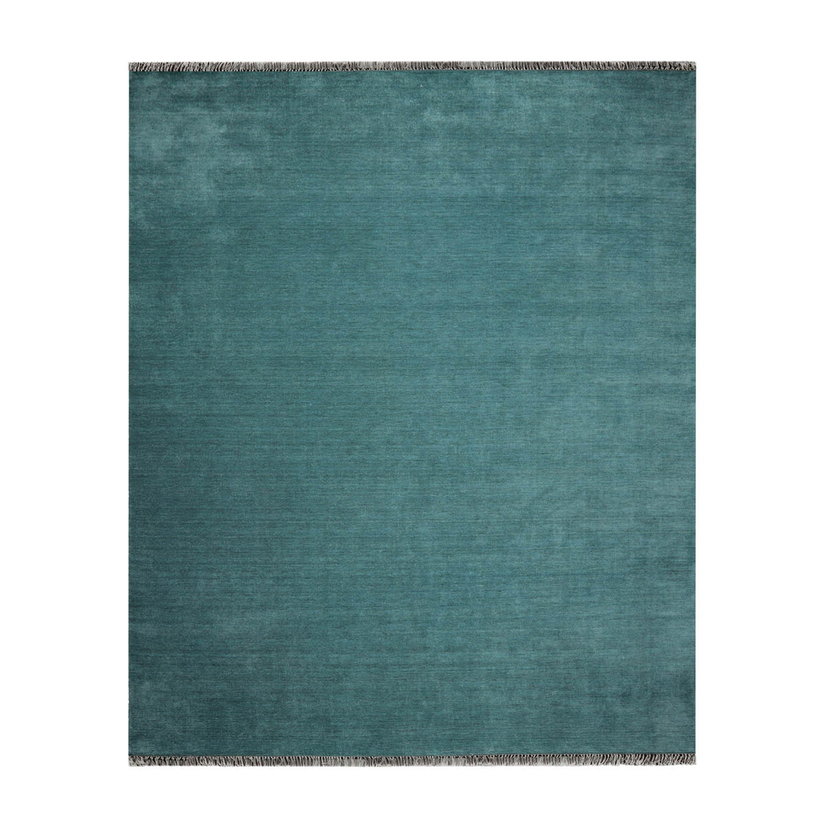 Bowlan Multi Size Teal Hand Knotted Handmade wool Plain Solid Minimalist Modern Area Rug