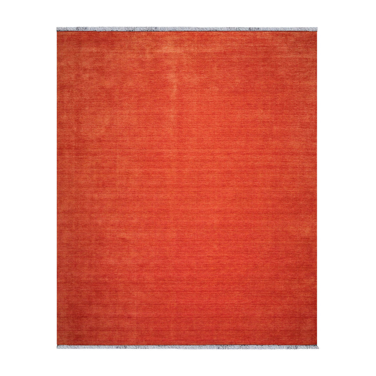 Credle Multi Size Burnt Orange Hand Knotted Handmade wool Plain Solid Minimalist Area Rug