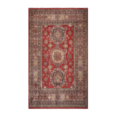 Hardouin 9x12 Hand Knotted 100% Wool Kazakh Traditional Oriental Area Rug Rusty Red, Blue Color