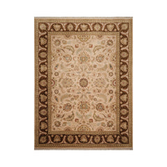 Strahan 9x12 Hand Knotted 100% Wool Agra Traditional Oriental Area Rug Beige, Brown Color