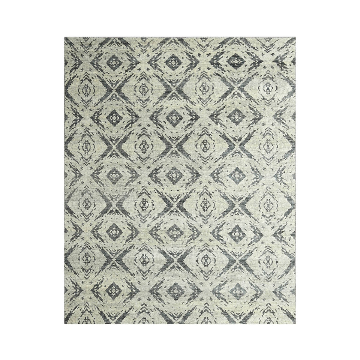 8' x10'  Tone On Tone Gray Color Hand Knotted Indo Oushak  100% Wool Modern & Contemporary Oriental Area Rug