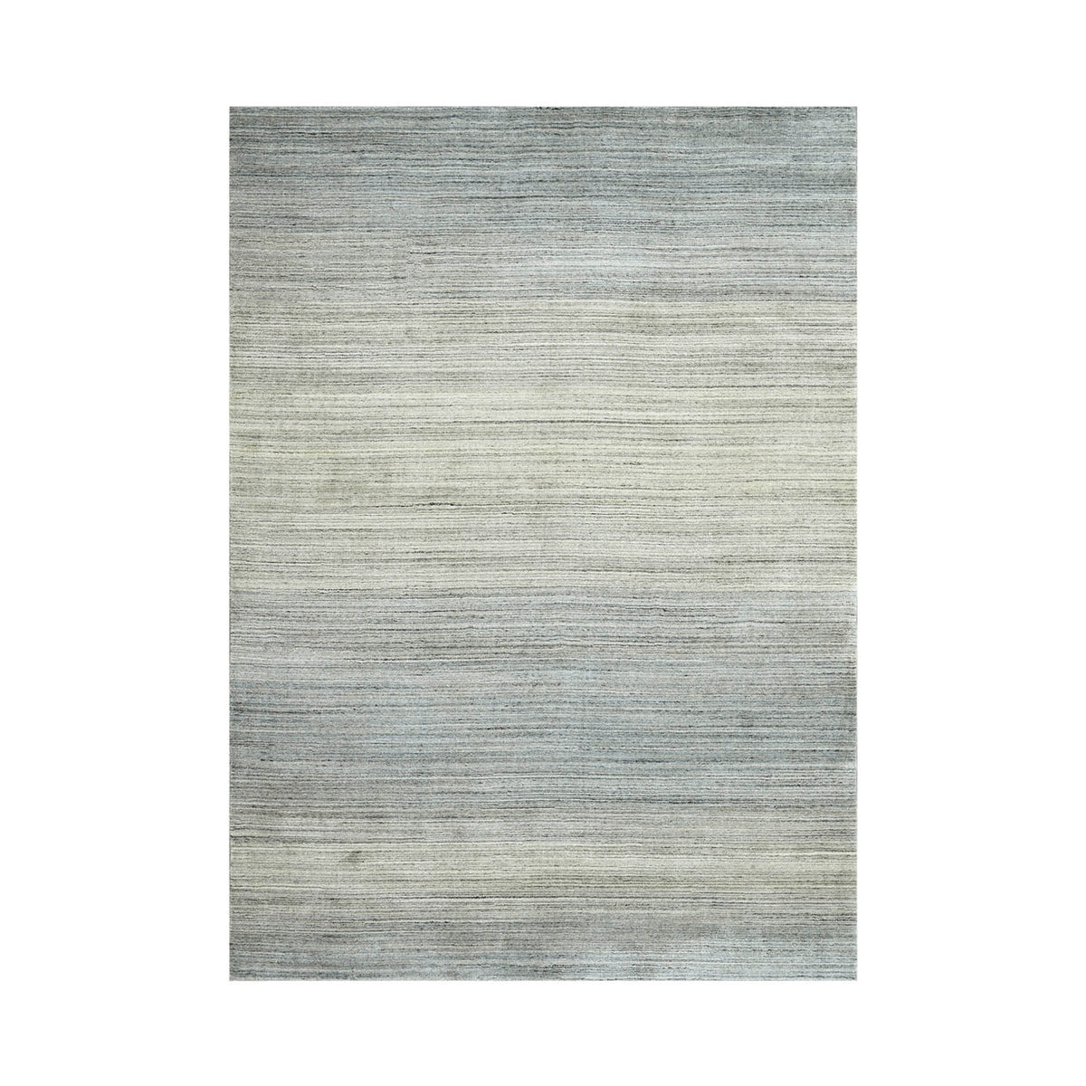 Multi Size Tone on Tone Gray Hand Knotted Tibetan 100% Wool Modern & Contemporary Oriental Area Rug
