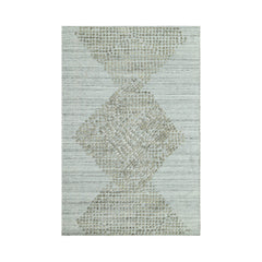 Runner 4x6 Gray, Green LoomBloom Hand Knotted Modern & Contemporary Textured Tibetan 100% Wool Oriental Area Rug