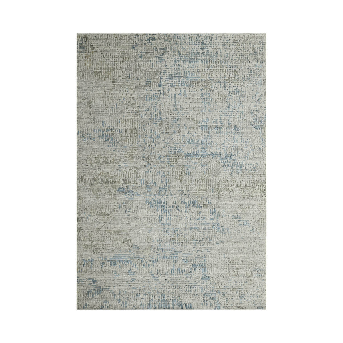 Multi Size Gray,Beige Hand Knotted Tibetan Wool/Bamboo Silk Modern & Contemporary Oriental Area Rug