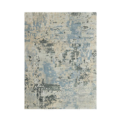 Abramina 8x10 Gray LoomBloom Hand Knotted Modern Abstract Tibetan 100% Wool Oriental Area Rug