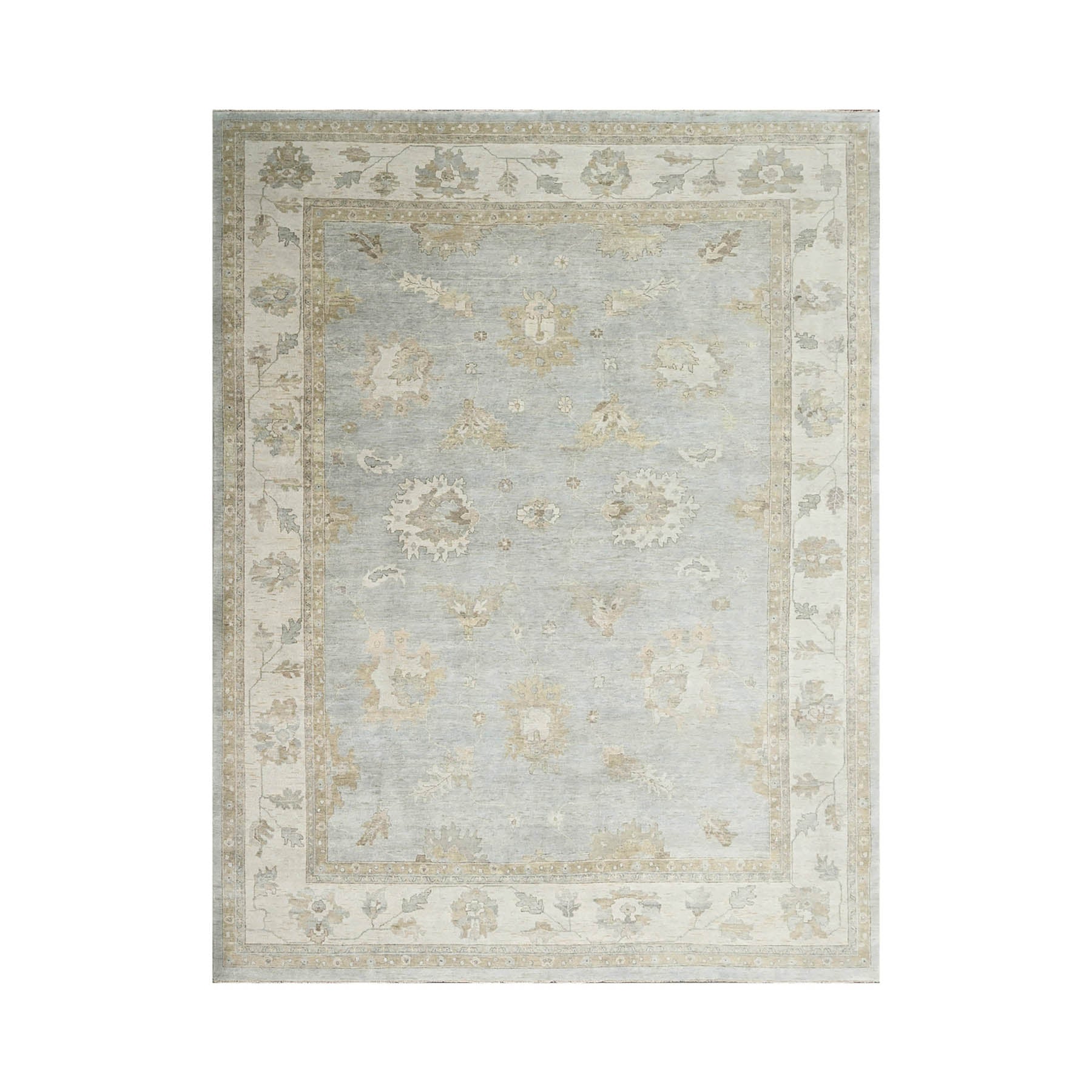 Begaye Palace Hand Knotted Oushak 100% Wool Traditional Oriental Area Rug Sage,Green Color