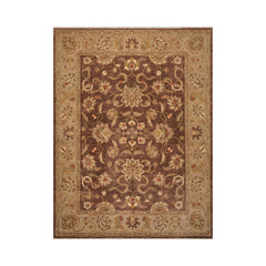 Hooked 9x12 Hand Knotted Persian 100% Wool Chobi Peshawar Traditional Oriental Area Rug Brown, Tan Color