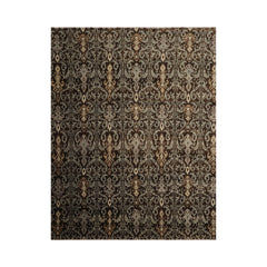 Leroi 8x10 Hand Knotted Tibetan 100% Wool  Transitional  Oriental Area Rug Brown,Slate Color