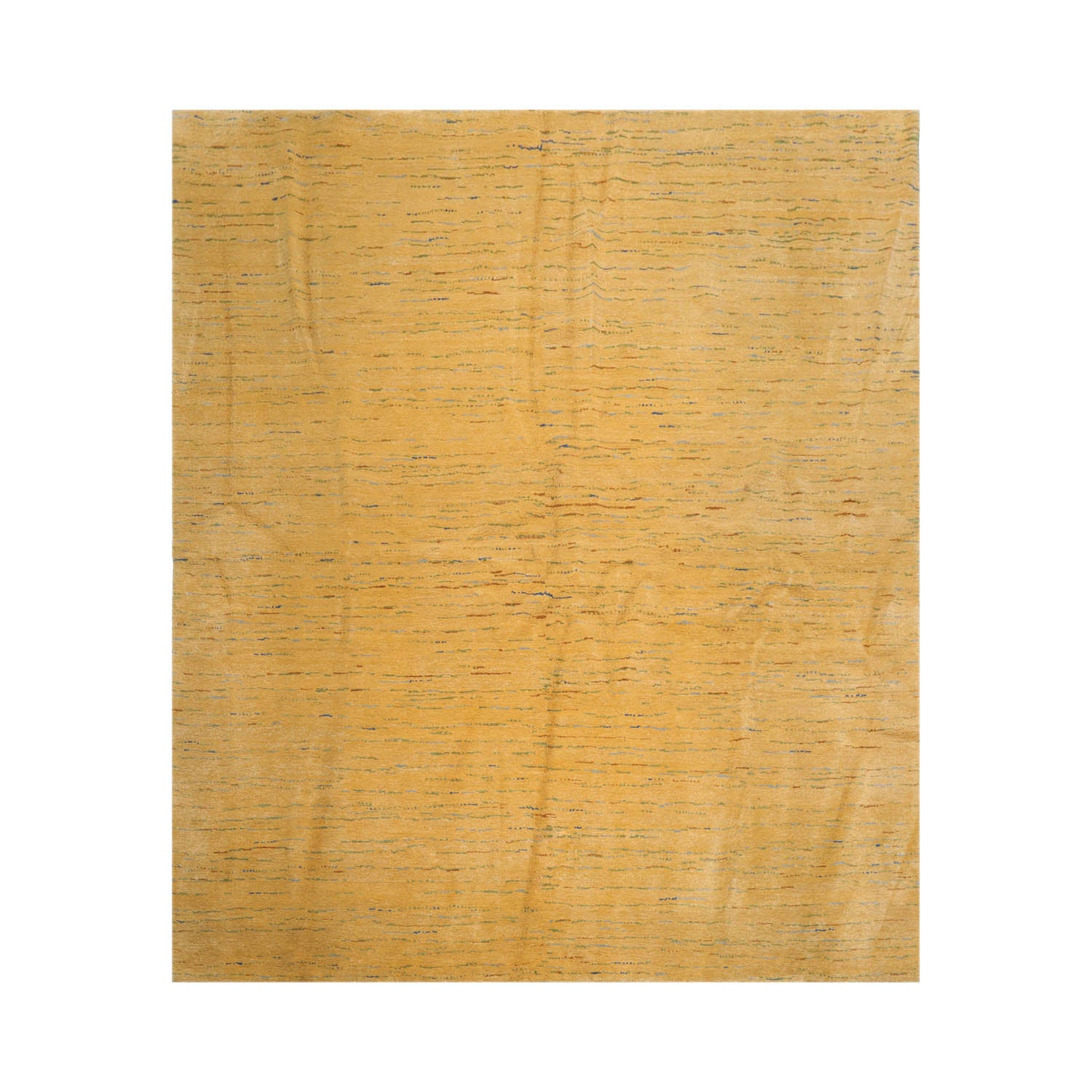 Costilla 8x10 Hand Knotted Tibetan 100% Wool Modern & Contemporary Oriental Area Rug Gold, Green Color