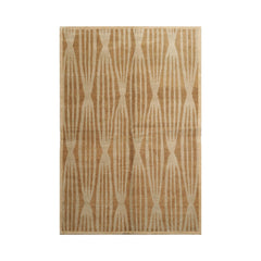 Condon 6x9 Hand Knotted Tibetan 100% Wool Tufenkian Modern & Contemporary Oriental Area Rug Beige, Tan Color