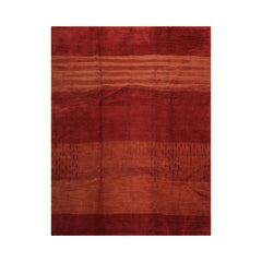 Abington 9x12 Hand Knotted Tibetan Wool and Silk Michaelian & Kohlberg Modern & Contemporary Oriental Area Rug Raspberry, Peach Color