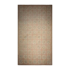 Cornel Palace Hand Knotted Flat Weave 100% Wool French Aubusson Traditional Oriental Area Rug Beige, Rose Color