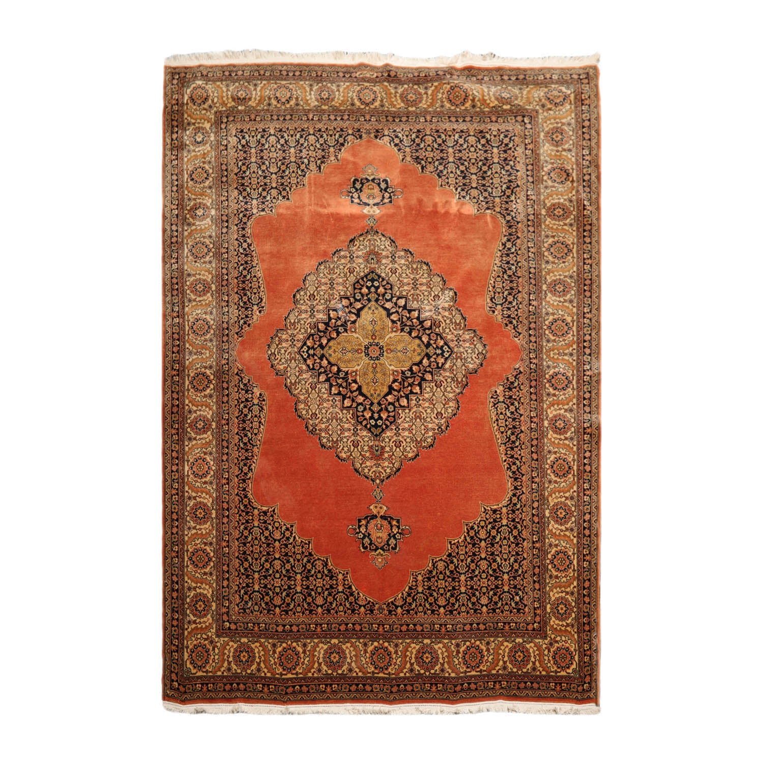 Aissatou 6x9 Hand Knotted 100% Wool Traditional Oriental Area Rug Antique Rose, Beige Color