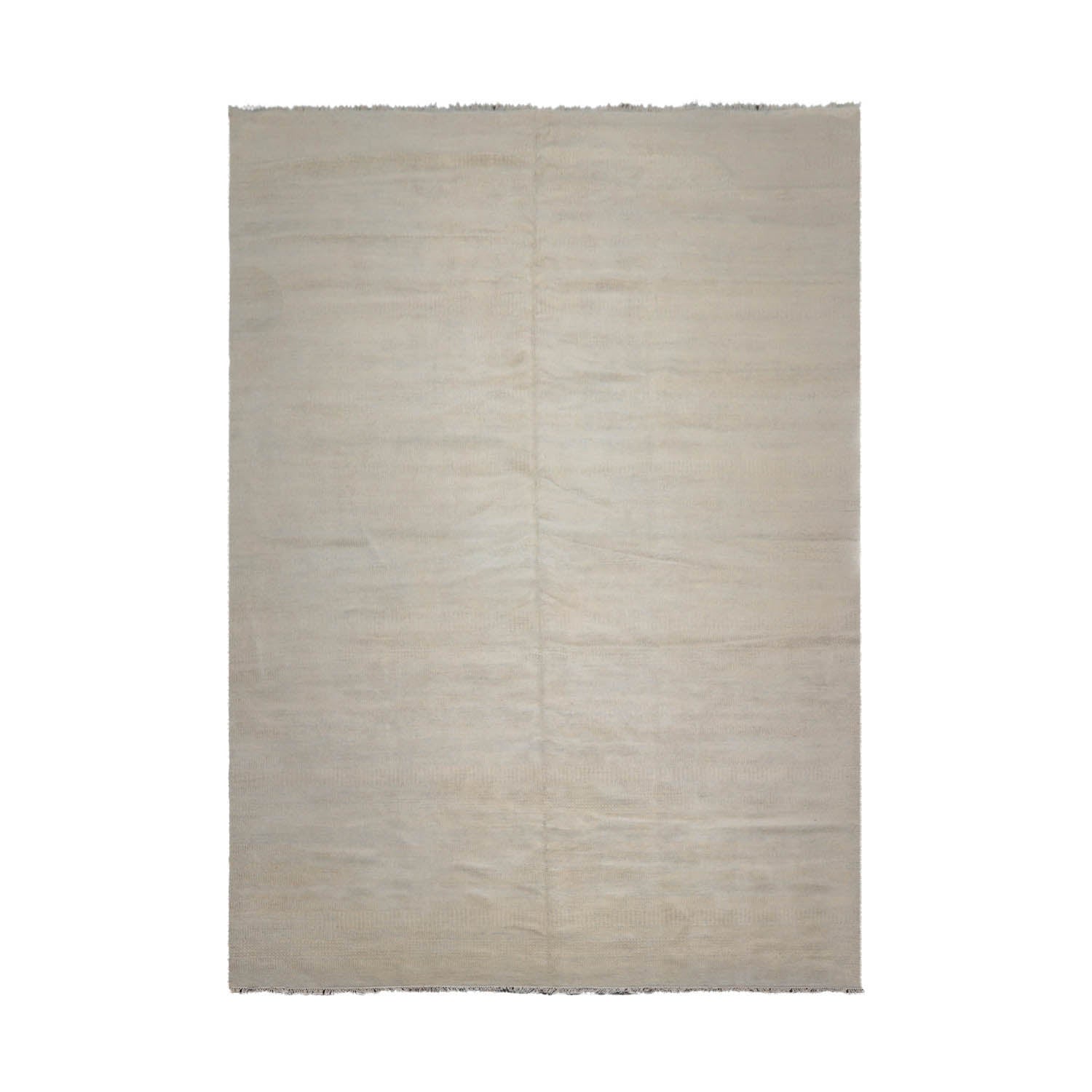 Abrahams 10x14 Hand Knotted Tibetan Wool and Bamboo Silk Modern & Contemporary Oriental Area Rug Beige, Gray Color