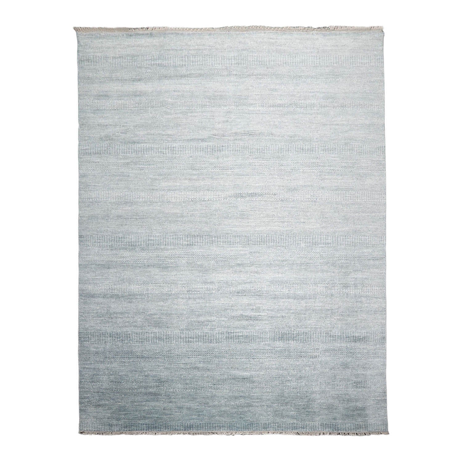 Multi Size Gray, Blue Hand Knotted Persian Wool and Silk Modern & Contemporary Oriental Area Rug