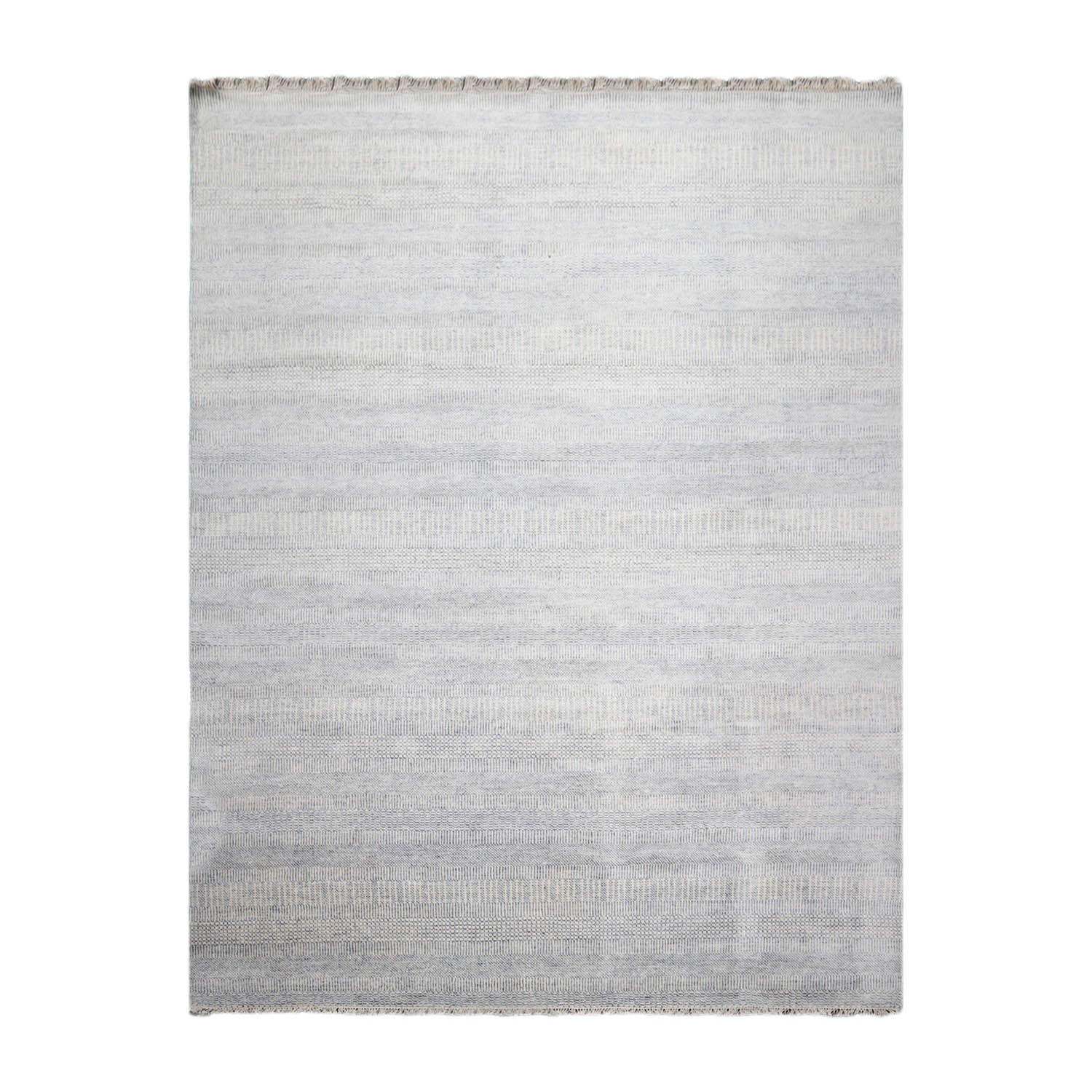 Multi Size Ivory,Blue Hand Knotted Persian Wool and Silk Modern & Contemporary Oriental Area Rug