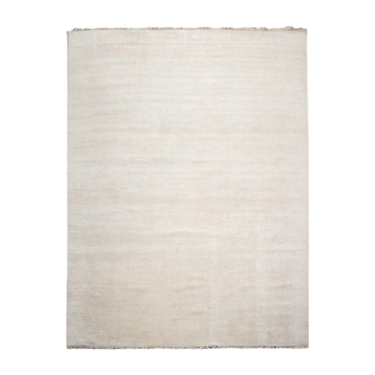 Multi Size Beige, Gray Hand Knotted Wool and Silk Modern & Contemporary Oriental Area Rug