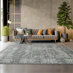 Bayou 8x10 Hand Knotted Turkish Oushak  100% Wool Traditional Oriental Area Rug Tone On Tone Gray Color