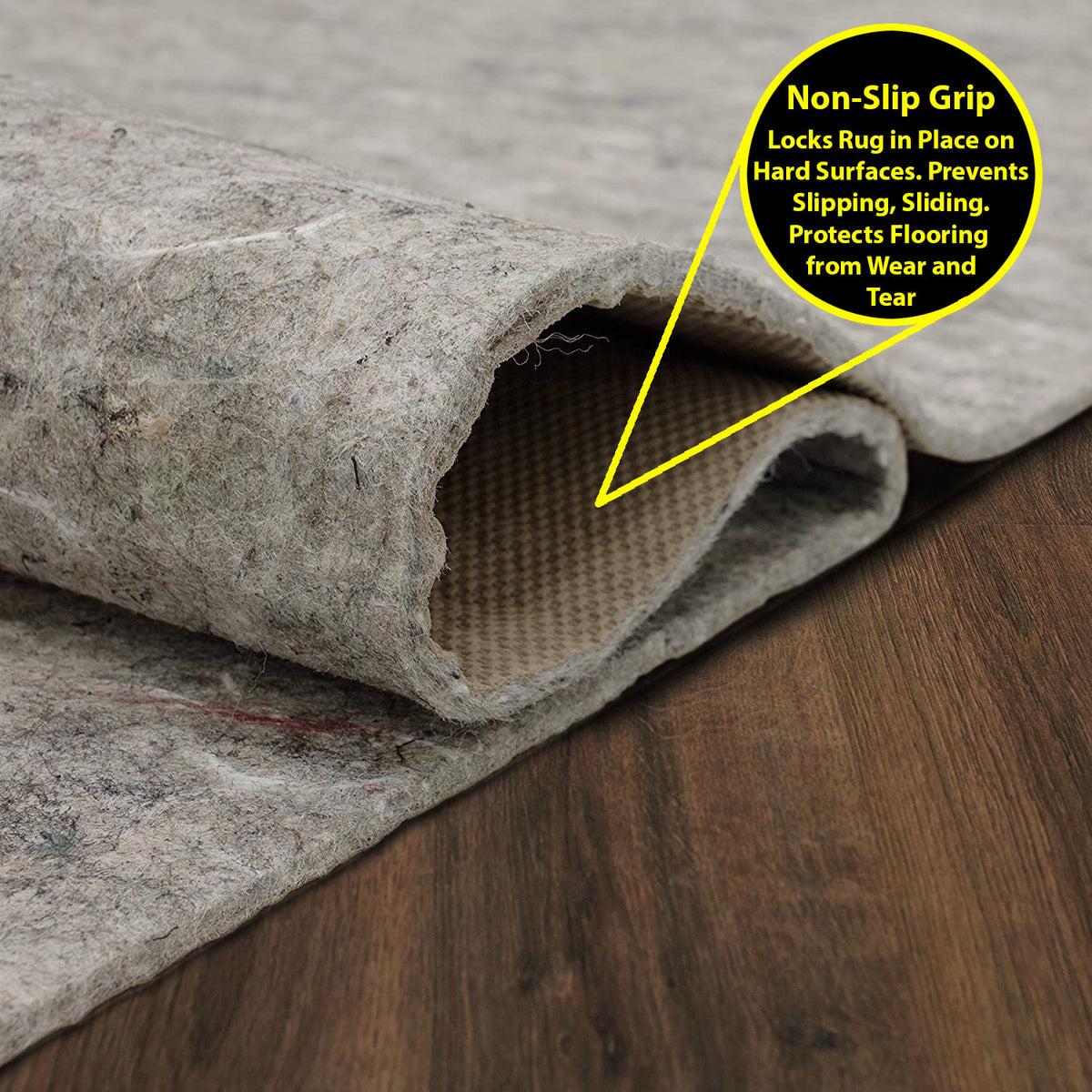 Multiple Sizes LoomBloom Dual Surface Felt & Rubber Non-Slip Backing Rug Pad