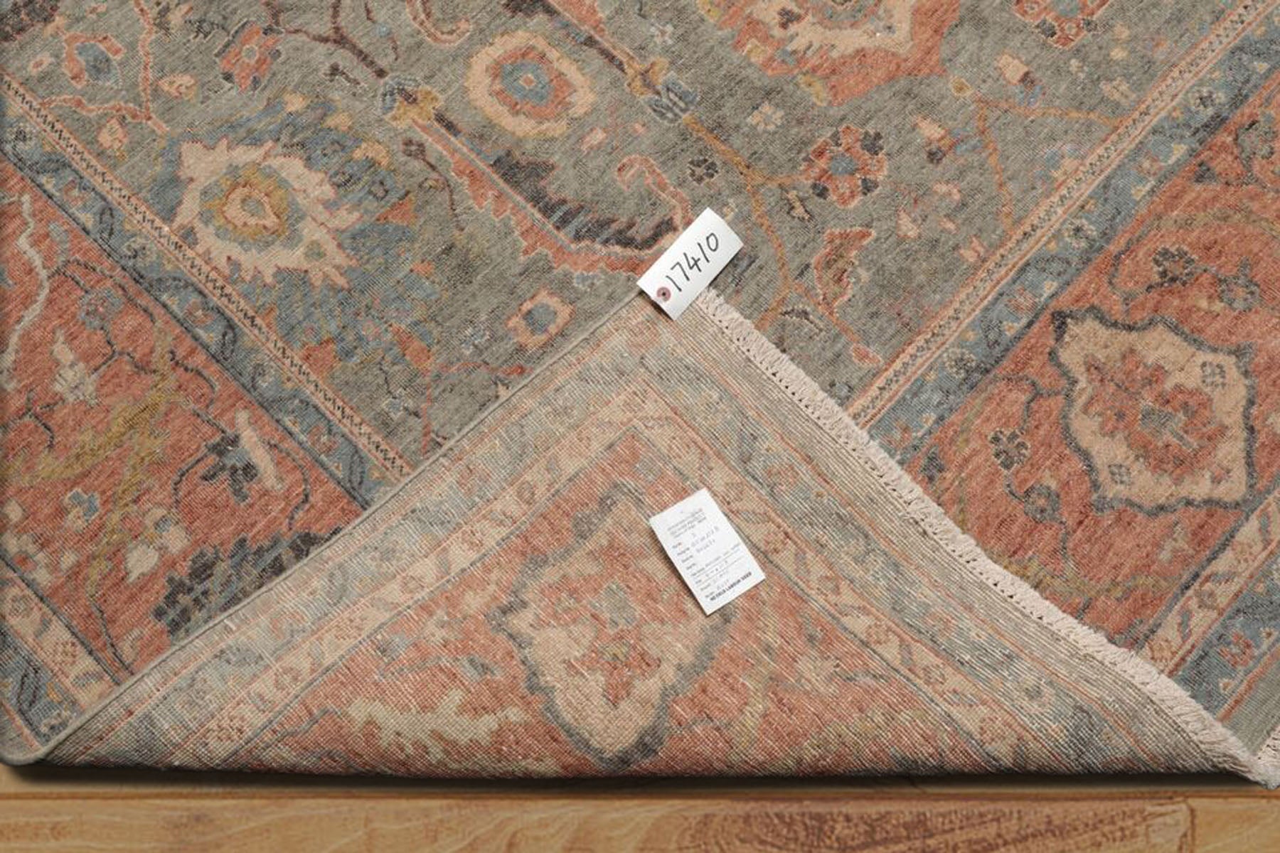 Talladega 9x12 Gray, Blush Hand Knotted Distress Quality 100% Wool Traditional Oriental Area Rug